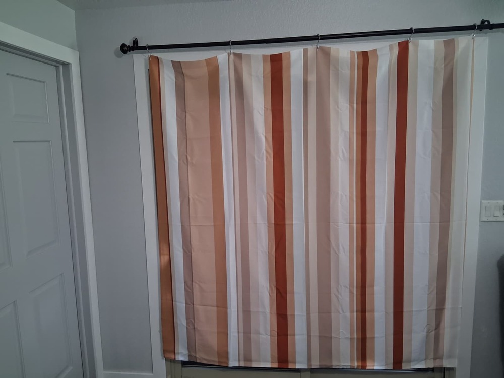Vertical Stripe Red Shower Curtain